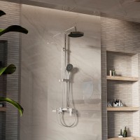 Душевая стойка VSFS-413CH с изливом, хром