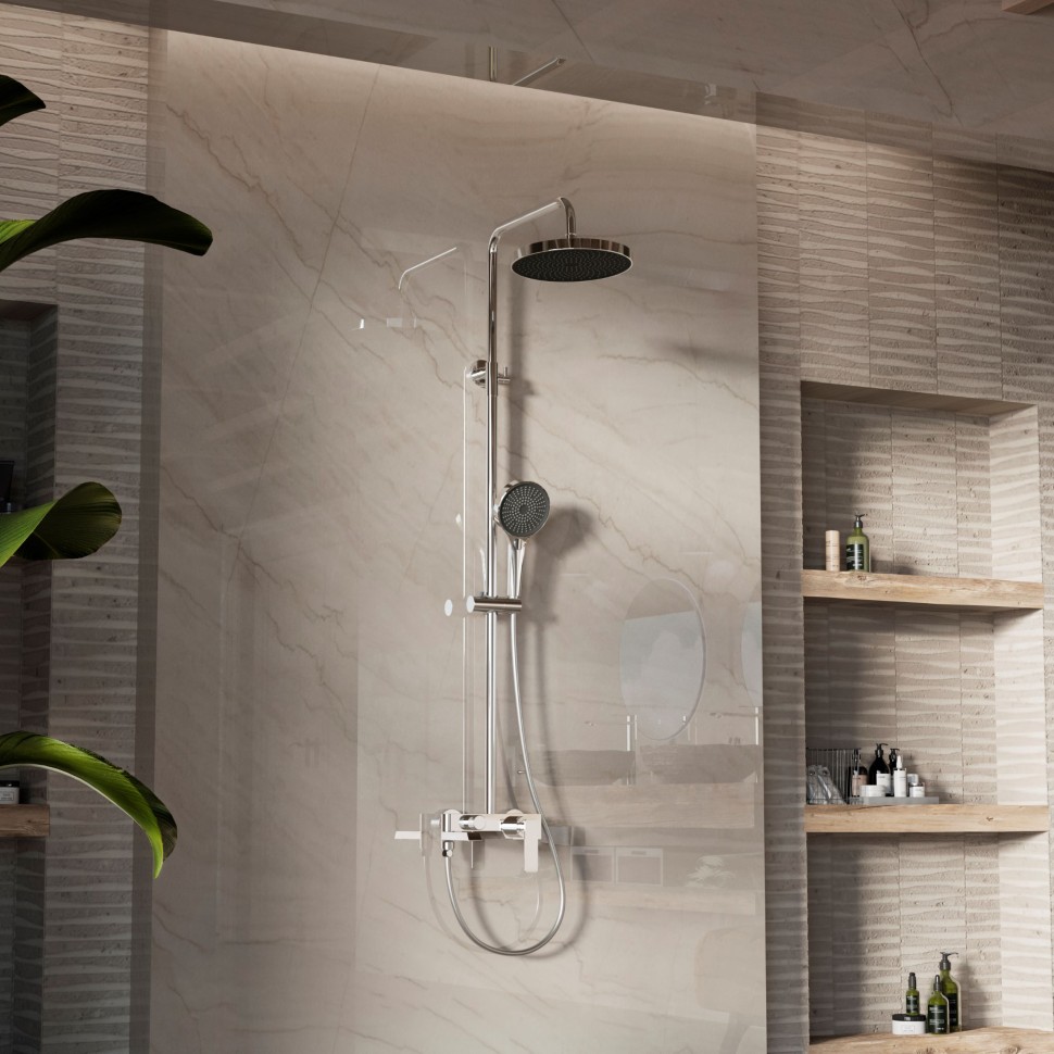 Душевая стойка VSFS-413CH с изливом, хром