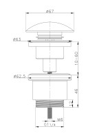 Донный клапан для раковины Raglo R600.01.38