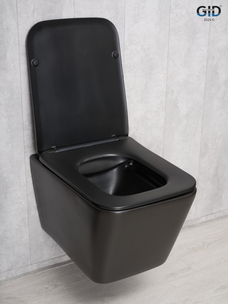 Унитаз подвесной Gid Tr2144Bm 62225Y черный матовый 52x36x33.5