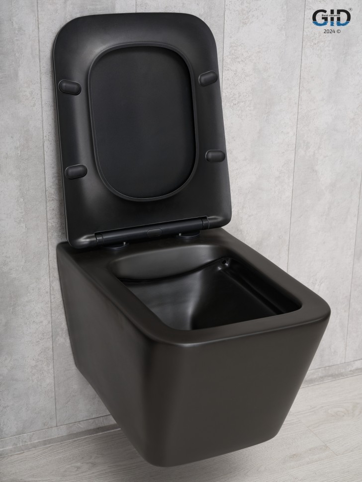 Унитаз подвесной Gid Tr2144Bm 62225Y черный матовый 52x36x33.5