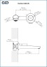 Настенный смеситель GID Panther L066-BM-NS черный матовый