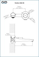 Настенный смеситель GID Panther L066-BM-NS черный матовый