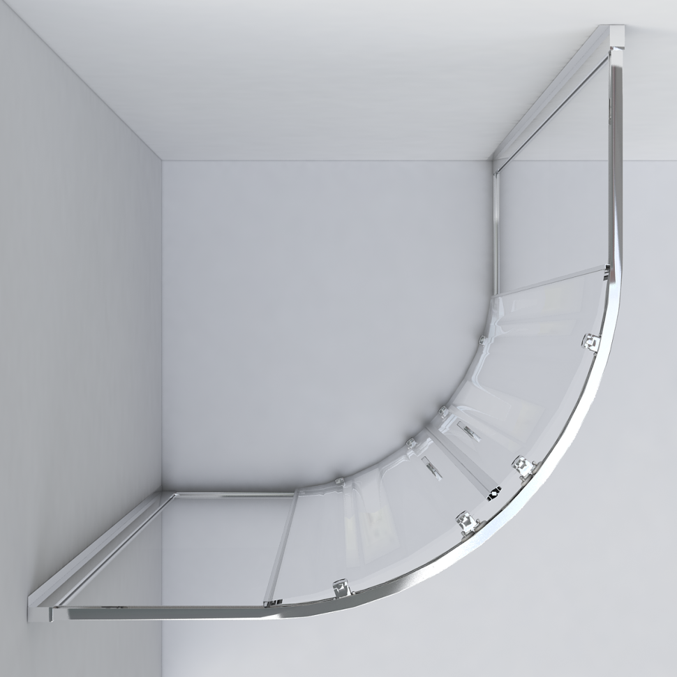 Душевой уголок Garda VSQ-1G900CH, 900*900, хром, стекло шиншилла