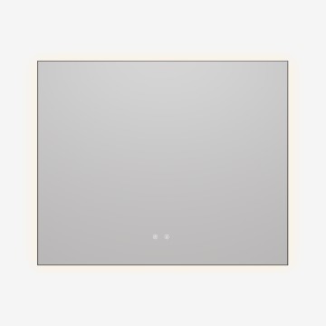 Зеркало Vincea LED VLM-4F100GM-2 1000х800 c сенсорным выключателем, антизапотевание, вороненая сталь