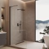 Душевая перегородка Волк-Ин (Walk-In) VLSW-1H700CLB, 700*2000, черный, стекло прозрачное