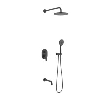 Душевой комплект BERGES NARDIS 3R BLACK, черный матовый