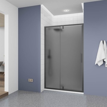 Душевая дверь Veconi Ottimo P20 GR, 1200x1900, графит брашинг, стекло тонированное матовое