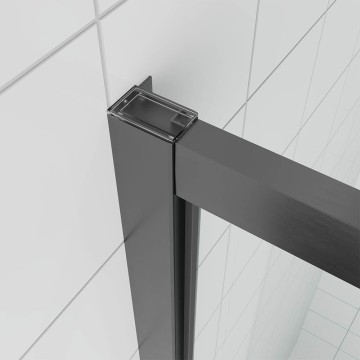 Душевая дверь Veconi Ottimo P20 GR, 1200x1900, графит брашинг, стекло тонированное матовое