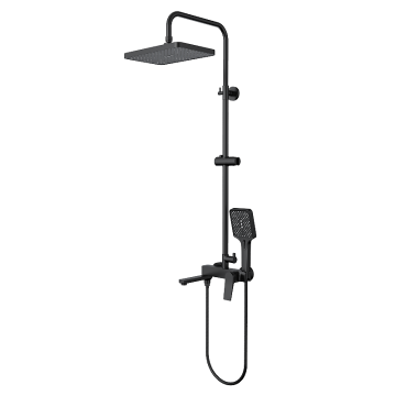 Душевая стойка со смесителем с коротким изливом OSGARD BRETTA BLACK 51050