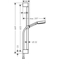 Душевой гарнитур Hansgrohe Pulsify Relaxation 105,3jet, 90см 24170000 хром