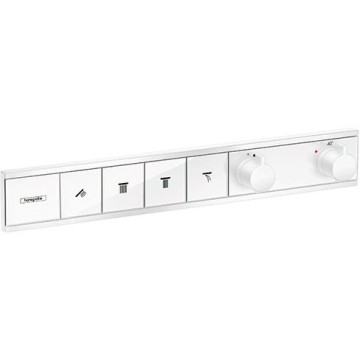 Термостат Hansgrohe RainSelect для душа, 4 источника, внешняя часть, цвет: белый матовый 15382700