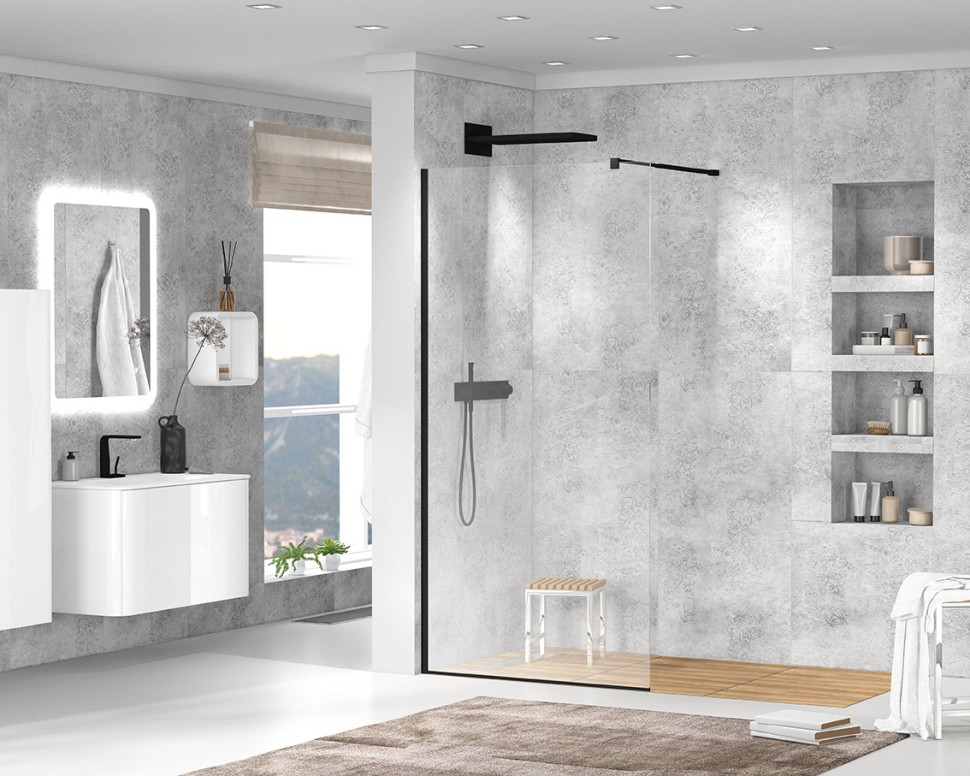 Душевая перегородка CEZARES LIBERTA-L-1-110-C-NERO