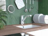 Смеситель для кухни HESSEN, белый матовый, He213017-431(WH), Paulmark