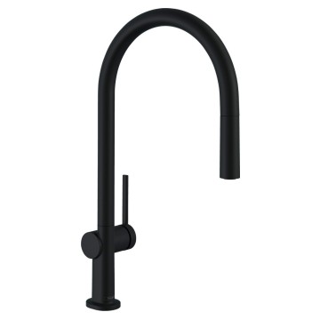 Смеситель для кухни Hansgrohe Talis M54 с выдвижным изливом, 1jet, sBox 72803670, черный матовый