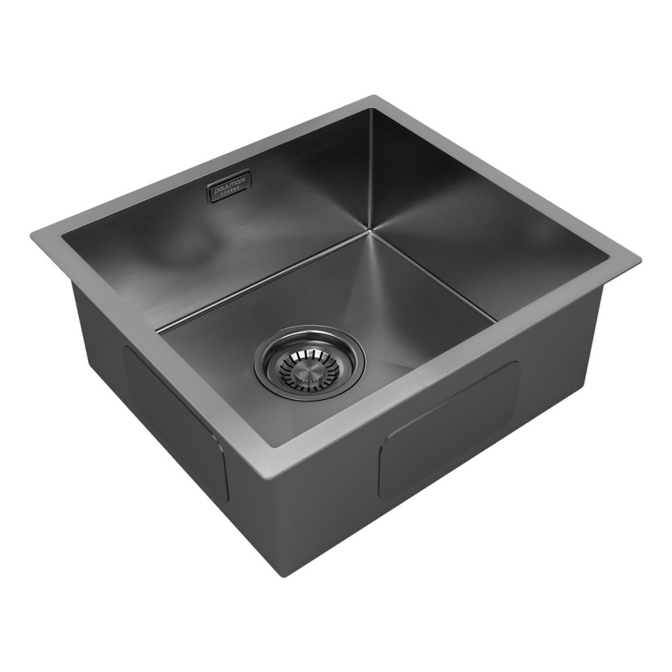 Мойка нерж. сталь AISI304 ALLER 48 UNI, PM804844-GM, вороненая сталь, PVD, 480х440мм, Starke-Paulmark