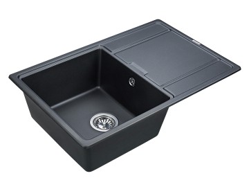Мойка FLUGEN 50-780, IT-GRANIT, PM217850-BLM, черный металлик, 780х500 мм, Paulmark