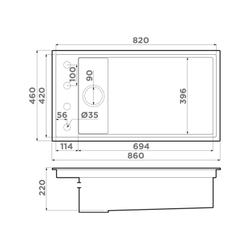 Кухонная мойка Omoikiri Kinaru Pro 86-U/I-WH Artceramic/белый