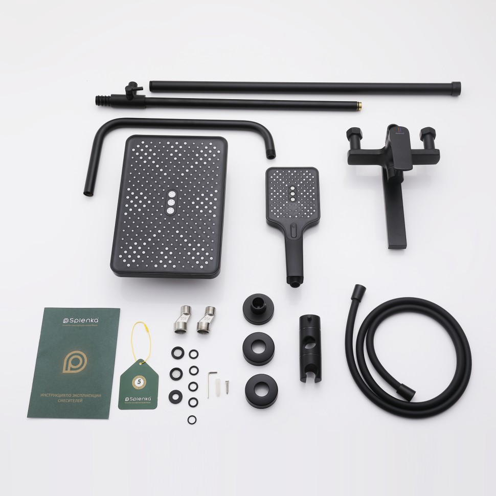 Душевая система Splenka для ванны и душа S30.24.06 Черный