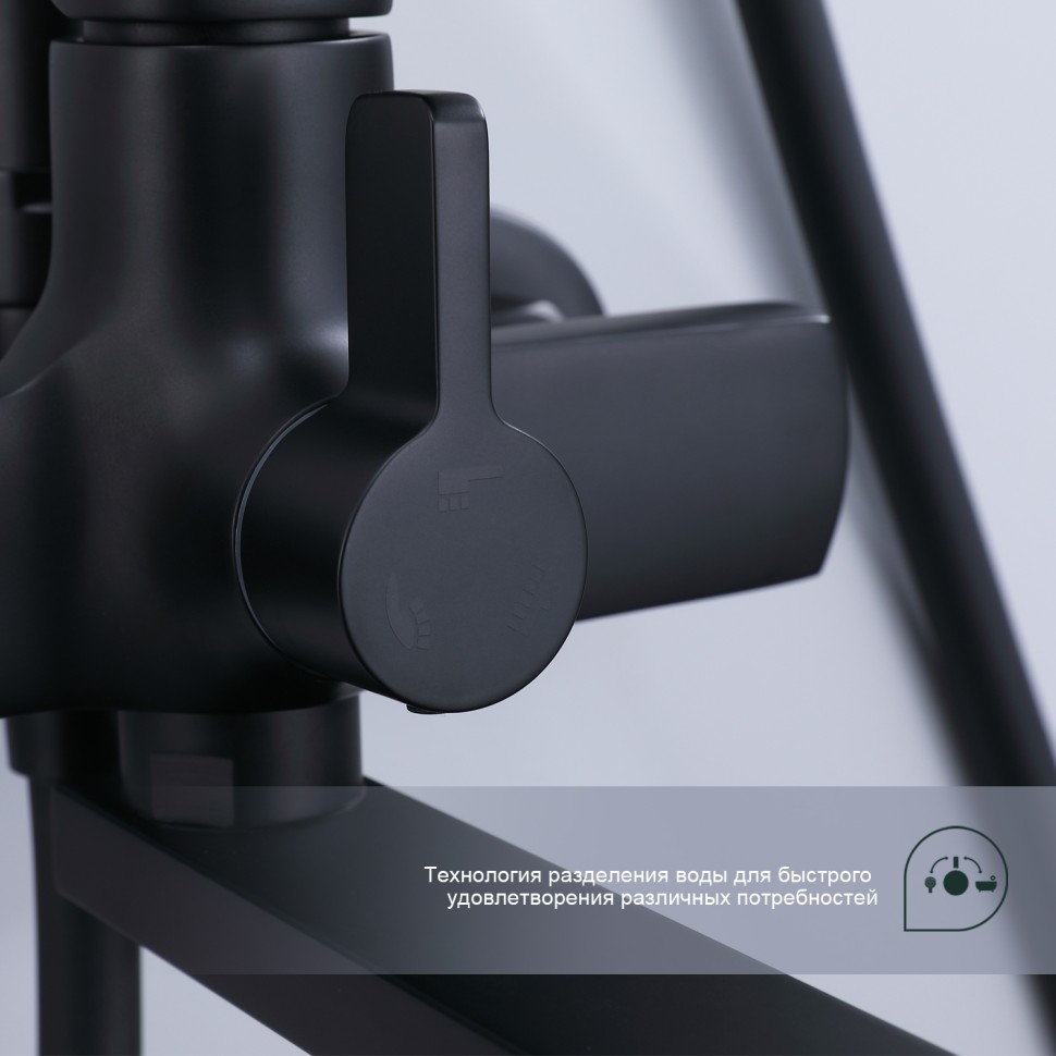 Душевая система Splenka для ванны и душа S30.24.06 Черный