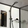 Душевая кабина Niagara Standart ST90/15Q/BL (90х90х215) квадрат,поддон 15см,распашная,проф.черный,3 места