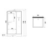 Душевая кабина Niagara Standart ST90/15Q/BL (90х90х215) квадрат,поддон 15см,распашная,проф.черный,3 места