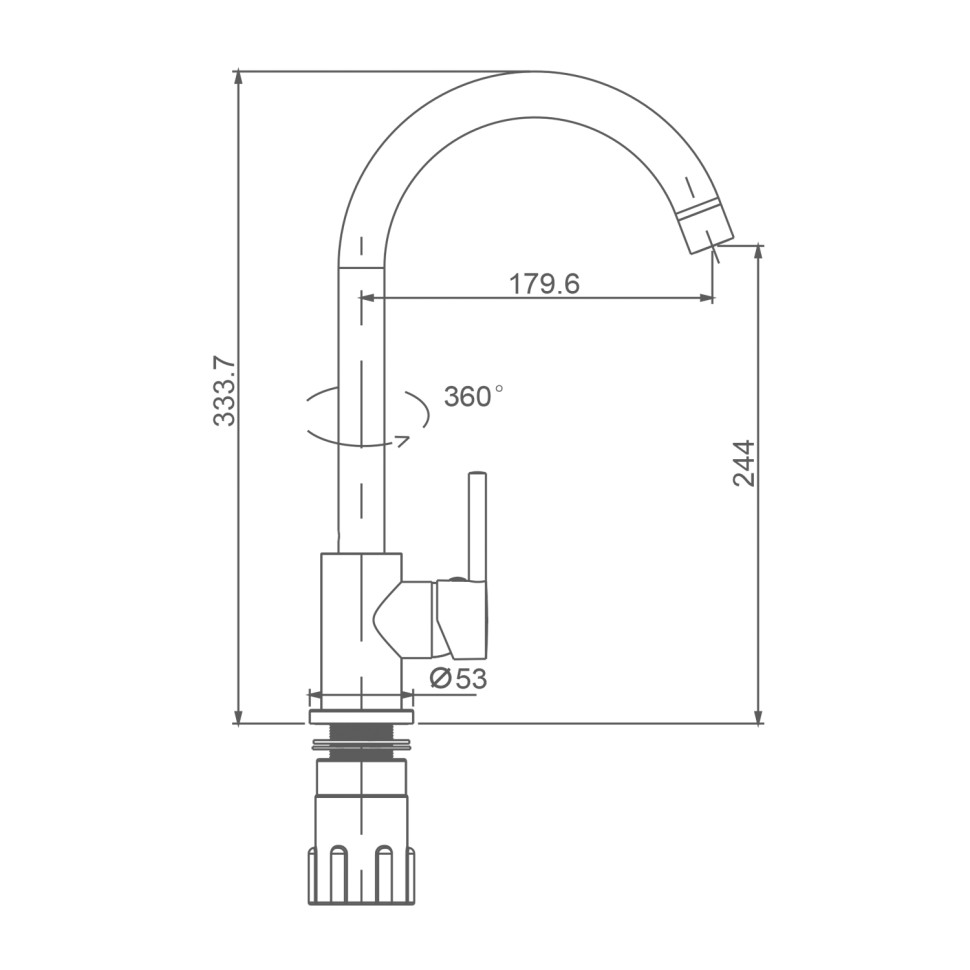 Смеситель Splenka для кухни S201.40.03 Золотой сатин