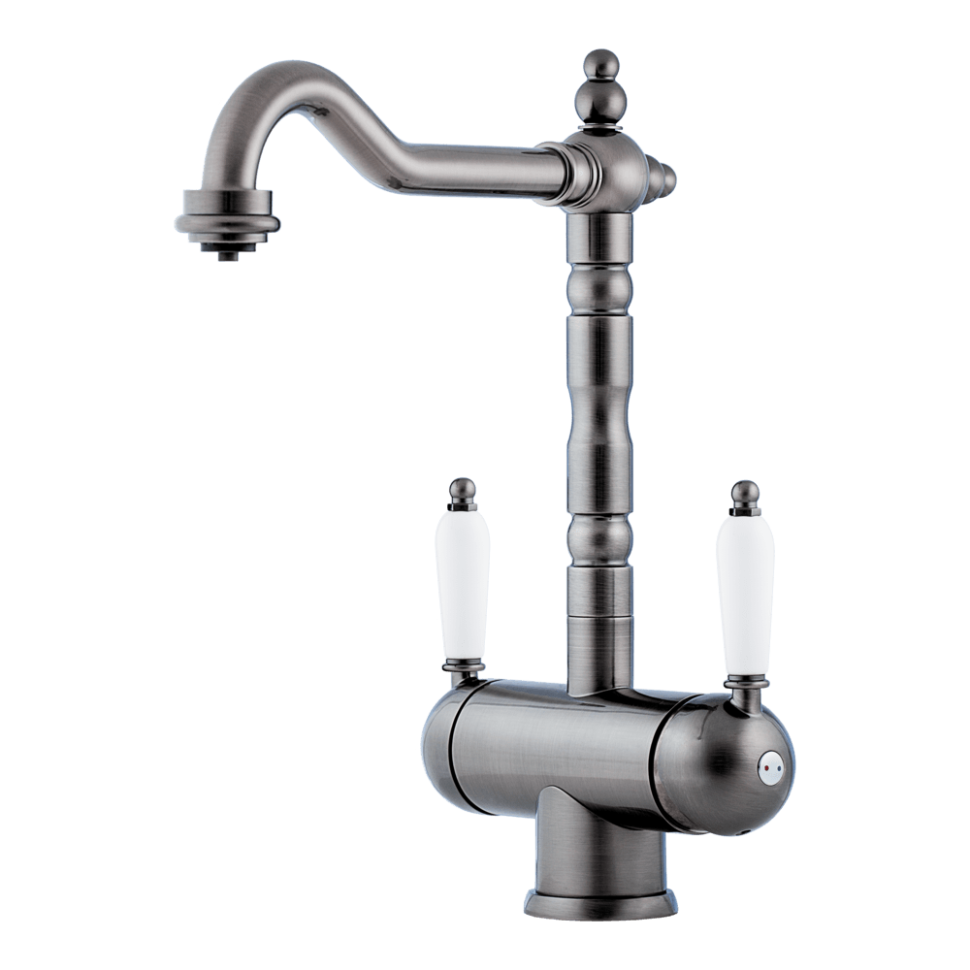 Смеситель для кухни Omoikiri Amagasaki-SI латунь/античное серебро