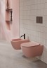 Унитаз подвесной безободковый GSI PURA 8815FR524 550 мм х 360 мм, с Swirlflush, с крепежом, цвет Матовый Blush (старый артикул 881524/ 8815FR224)