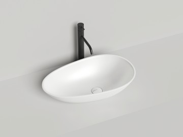 Раковина накладная PAOLA покраска по RAL полностью 580х345х140 S-Stone Матовое