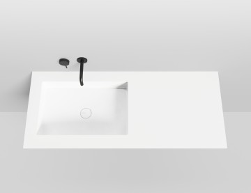 Раковина встраиваемая MAREA 14 в цвете по RAL 600х400х128 S-Stone Матовое