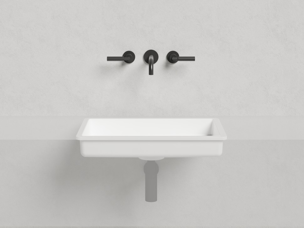 Раковина встраиваемая MAREA 14  в цвете по RAL 600х400х128 S-Stone Матовое