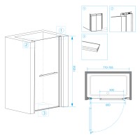 Душевая дверь RGW PA-03 (Прозрачное, 800)