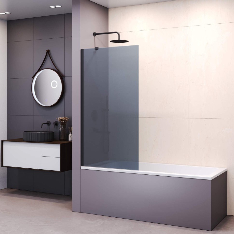 Шторка на ванну RGW SC-150B (Тонированное (Серое), 800)