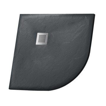Душевой поддон Grossman Strong GR-S2100100 (100х100) из искусственного камня,1/4 круга,графит,1 место
