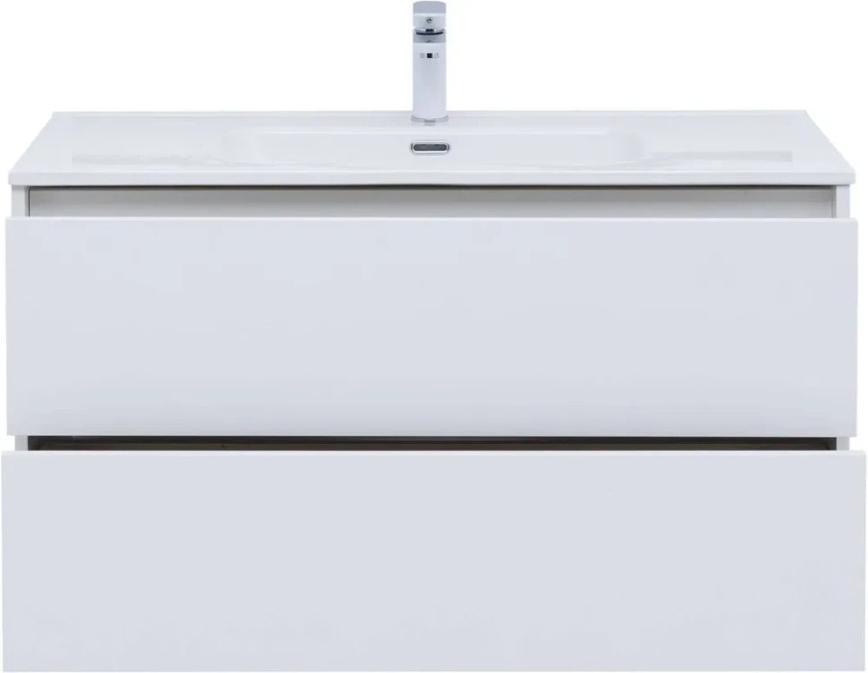 Тумба с раковиной Lino 80 (Flat) белый глянец