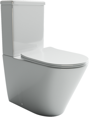 Напольный пристенный унитаз Highlight Rimless