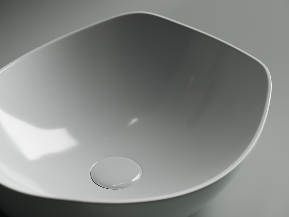 Умывальник чаша накладная овальная Element 420x385x145мм