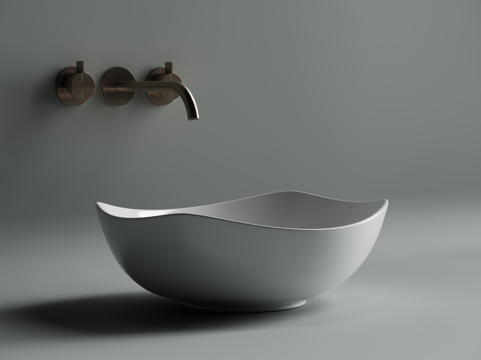 Умывальник чаша накладная овальная Element 420x385x145мм