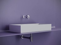 Раковина накладная прямоугольная 801x361x130, цвет белый