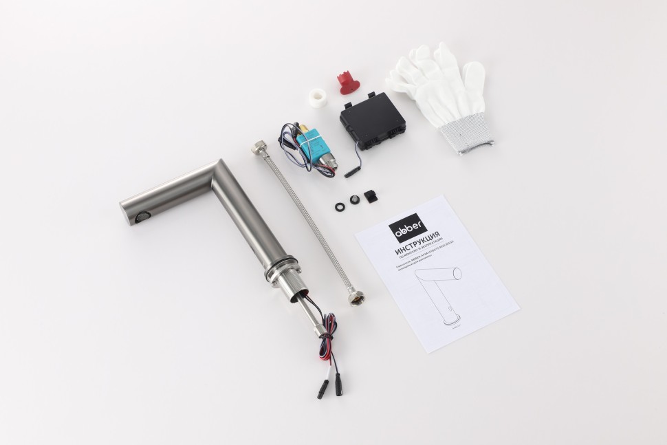 Смеситель ABBER Perfekte 316 AF8A101BGGS сенсорный для раковины, брашированная оружейная сталь