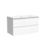 Тумба подвесная SANCOS Libra 890х450х500, c двумя ящиками оснащенными доводчиками, белый глянец , арт. LB90W