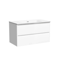Тумба подвесная SANCOS Libra 890х450х500, c двумя ящиками оснащенными доводчиками, белый глянец , арт. LB90W