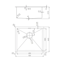 Мойка - профессиональная ручная работа Raglo, графит R703