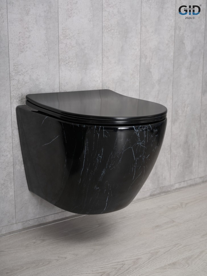 Унитаз подвесной Gid Bs2198 62227Y под камень глянцевый 49x36x35.5