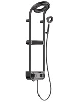 AQM 8004B Душевая система для душа с термостатом, Черный