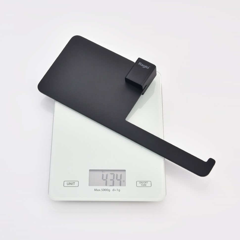 Бумагодержатель с полочкой для телефона Raglo черный