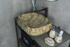 Раковина Gid Mnc186 54423 накладная под камень глянцевая 56x42x14