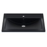 Раковина для ванной кварцевая Uperwood Foster Quartz 70х45,5х17,5 см, черная матовая, уголь