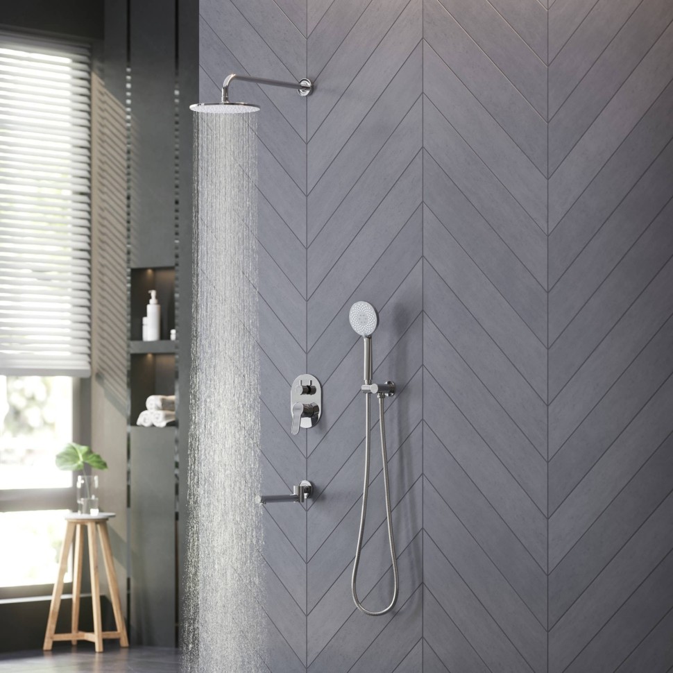 Душевой комплект BERGES NARDIS 3R, поворотный излив, хром